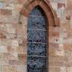 Detail of arched, leaded window