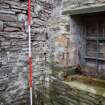 Standing Building Survey photograph, SE corner Room 3, Land at Balmuirfield, Balmuir, Strathmartine, Angus