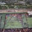 Standing Building Survey photograph, Door lying ENE side of D5, Land at Balmuirfield, Balmuir, Strathmartine, Angus