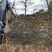 Standing Building Survey photograph, Room 4 ENE wall exterior, Land at Balmuirfield, Balmuir, Strathmartine, Angus