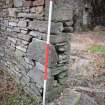 Standing Building Survey photograph, Room 4 ENE wall end, Land at Balmuirfield, Balmuir, Strathmartine, Angus