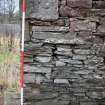 Standing Building Survey photograph, Room 4 ENE wall interior, Land at Balmuirfield, Balmuir, Strathmartine, Angus
