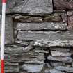 Standing Building Survey photograph, Room 4 ENE wall interior, Land at Balmuirfield, Balmuir, Strathmartine, Angus