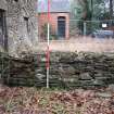 Standing Building Survey photograph, Wall F8 (NNW wall Room 4), Land at Balmuirfield, Balmuir, Strathmartine, Angus