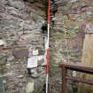 Standing Building Survey photograph, Room 2 SE corner junction, Land at Balmuirfield, Balmuir, Strathmartine, Angus