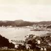 Oban, General.
General view from a high viewpoint.
Titled: 'Oban - Looking South - Dunollie Castle to left-'.