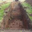 Evaluation photograph, Tr 4, West facing section, Taken from W, Guthrie Hill and Smithy Croft, Arbroath