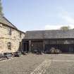 Pollock House Stables.  View of stables courtyard from west.
