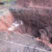 Trial Trench Evaluation Photograph, W facing section at N end of Trench 1, 396-410 Gorgie Road, Edinburgh