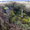 Walkover Survey photograph, Twinning pen built into structure (site 15), Totachocaire Farm Woodland Planting, Dunvegan, Highland