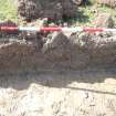 Evaluation photograph, North-east facing section taken from NE (Trench 2), Knockroom Farm, Cumnock, East Ayrshire