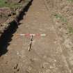 Evaluation photograph, Post-excavation taken from NW (Trench 2), Knockroom Farm, Cumnock, East Ayrshire