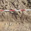 Evaluation photograph, North-east facing section taken from NE (Trench 1), Knockroom Farm, Cumnock, East Ayrshire