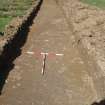 Evaluation photograph, Post-excavation taken from SE (Trench 1), Knockroom Farm, Cumnock, East Ayrshire