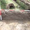 Evaluation photograph, West facing section taken from W (Trench 5), Knockroom Farm, Cumnock, East Ayrshire
