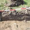 Evaluation photograph, South-west facing section taken from SW (Trench 4), Knockroom Farm, Cumnock, East Ayrshire