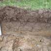Evaluation photograph, North-west facing section taken from NW (Trench 9), Knockroom Farm, Cumnock, East Ayrshire
