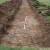 Evaluation photograph, Post-excavation taken from NE (Trench 11), Knockroom Farm, Cumnock, East Ayrshire