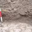 Evaluation photograph, North facing section taken from N (Trench 18), Knockroom Farm, Cumnock, East Ayrshire