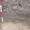 Evaluation photograph, South-west facing section taken from SW (Trench 19), Knockroom Farm, Cumnock, East Ayrshire