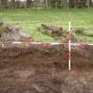 Evaluation photograph, Natural silt deposit taken from N (Trench 17), Knockroom Farm, Cumnock, East Ayrshire