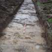 Evaluation photograph, Post-excavation taken from NNE (Trench 33), Knockroom Farm, Cumnock, East Ayrshire