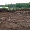 Watching Brief photograph, Linear stone feature taken from SE, Cavalry Park, Kilsyth