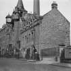 View from south east of Tolbooth showing Gasworks Chimney in background