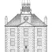 South elevation.
Preparatory drawing for 'Tolbooths and Town-houses', RCAHMS, 1996.
N.d.