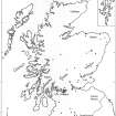 Map of Scotland showing distribution of logboats