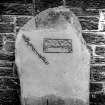 Ackergill Pictish symbol stone with ogam inscription.
Copied from original in possession of Lord Strathnaver.
