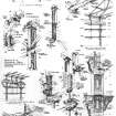 Comparative drawing of details of beam, stanchion and column supports, Randolph and Elder Engineering Works, Glasgow.
Insc. "GDH"