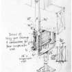 Annotated survey drawings -Plans, Elevations, cut-away perspective and details
Insc. "Avonbank Bleachworks, Larkhall, Lanarks.  GDH  12/5/80"