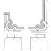 Iona, Iona Nunnery.
Plan showing profile mouldings in chancel.