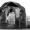 General view of Blackfriars Chapel from North with Madras College in the background. 
