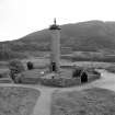 Inverness-shire, Glenfinnan. View of monument and enclosure.