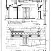 Photographic copy of a drawing insc. 'St Vincent Street UP Church, Glasgow. The late Alexander Thomson, Architect. Drawing of Side Entrance. Measured and drawn full size on the spot, July 1897. Redrawn March 1898. Andrew Rollo.' Exterior elevation, plan, sections, interior elevation.
