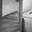 View of spiral staircase, room 3 

