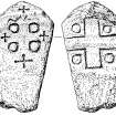 Publication drawing; burial ground, Cladh a' Bhile, Ellary, carved stone (22).