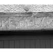 Detail of lintel inscribed 'TM.KK.1713', Key House, formerly Palace Inn, Falkland.