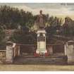 View of monument (postcard) inscr; 'War Memorial, Wick'
