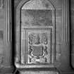 Interior-detail of armorial in centre of Cromarty monument