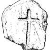 Digital copy of cross-marked stone (no.1), St Modan's Church, Rosneath.