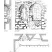Chapel, Nave Island, Islay.
Photographic copy of survey drawing of South window, plan, elevation and section.
