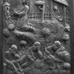 Traquair House chapel, interior
Detail of carved oak panel showing the Agony in the Garden