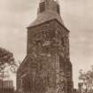 Scanned image of I G Lindsay post card. Rutherglen steeple.