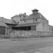 Prestonpans, High Street, Maltings
View of entrance buildings and kiln house, from SW