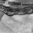 East Linton, oblique aerial view, taken from the NW, centred on the cropmarks of a fort.