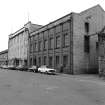 Newmilns, 76 Brown Street, Lace Factory
View from E showing SSE front of lace factory with Irvine Bank Powerloom Factory behind