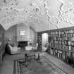 Interior view of Library on first floor of South East range, Dunderave Castle